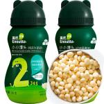 英氏小小饅頭兒童零食牛乳味蛋黃味奶豆90g*2罐