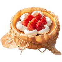 诺心草莓巴斯克生日蛋糕聚会纪念日流心水果创意生日蛋糕同城配送