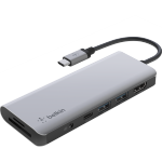 belkin 貝爾金 AVC009 Type-C擴(kuò)展塢 七合一 246.6mm 灰色