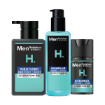Mentholatum 曼秀雷敦 男士保濕活力三件套（潔面150ml+冰露145ml+潤(rùn)膚乳50ml+贈(zèng) 聯(lián)名口罩）