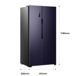 Ronshen 容聲 凈味系列 BCD-609WD11HP 風(fēng)冷對開門冰箱 609L 灰色
