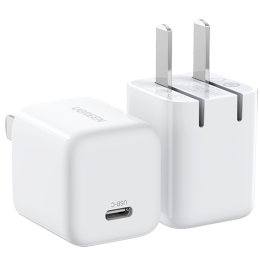绿联（UGREEN）小金刚苹果充电器iPhone16/15充电头PD20W快充USB/Type-C折叠插头适用苹果14ProMax13/12iPad手机