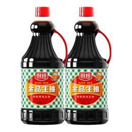 【天貓V榜】廚邦醬油金品生抽1.25L*2瓶蒸魚(yú)豉油家用紅燒鮮味生抽
