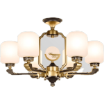 22日20點：NVC Lighting 雷士照明 EDCSXX9480 新中式吊燈現(xiàn)代中式合金仿銅古典客廳燈 【10+6頭】套餐(配雷士3色光源)帶防塵蓋