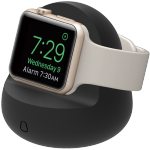 Damon Light Damon適用于Apple watch充電支架蘋果手表硅膠底座可收納 i watch黑色硅膠支架【新款無刺激氣味】