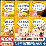 彩繪版看拼音寫(xiě)詞語(yǔ)一年級(jí)二年級(jí)下冊(cè)三四五六二年級(jí)上冊(cè)語(yǔ)文人教版小學(xué)生字注音詞語(yǔ)描紅本拼音拼讀寫(xiě)漢字專(zhuān)項(xiàng)訓(xùn)練習(xí)冊(cè)同步字帖書(shū)