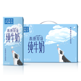 新希望 雪蘭（xuelan）新希望心花怒FUN全脂純牛奶 3.3g乳蛋白200g*12盒禮盒