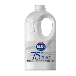 光明 优倍 高品鲜牛奶 1200ml 桶装 巴氏杀菌鲜牛奶 家庭装