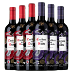 Casillero del Diablo 紅魔鬼 官旗 智利原瓶進(jìn)口干紅葡萄酒 干露紅魔鬼紅酒尊龍系列750ml 赤霞珠/梅洛*6瓶組合裝
