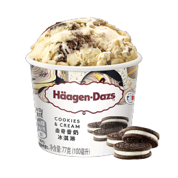 哈根达斯（Haagen-Dazs）【杨幂同款】经典曲奇香奶口味冰淇淋 100ml/杯