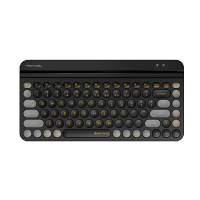 双飞燕（A4TECH）FBK30 无线蓝牙小键盘安静轻音平板手机笔记本电脑办公专用 飞时代便携短款86键 黑加仑