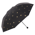 天堂 防紫外線晴雨傘三折 雨傘黑膠防曬太陽傘遮陽晴雨傘 黑色