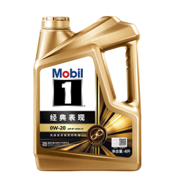 PLUS會(huì)員：Mobil 美孚 1號(hào)經(jīng)典系列 金裝 0W-20 SP級(jí) 全合成機(jī)油 4L