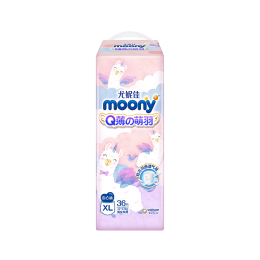 moony Q薄萌羽小羊駝系列 嬰兒拉拉褲 XL36片