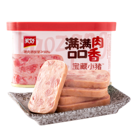 美好 寶藏小豬 火腿豬肉罐頭 198g