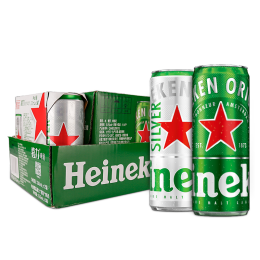 Heineken 喜力 啤酒組合裝 2口味 330ml*15罐（經(jīng)典330ml*12罐+星銀330ml*3罐）