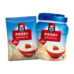 QUAKER 桂格 即食燕麥片 1000g袋裝+1000g桶裝