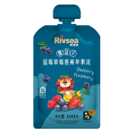 Rivsea 禾泱泱 水果泥 覆盆子藍(lán)莓草莓香蕉蘋果泥 混合口味果泥 均衡營養(yǎng) 進(jìn)口 1袋裝100g 8個(gè)月