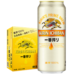KIRIN 麒麟 一番榨 黃啤酒 500ml*24聽