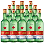 紅星 二鍋頭 綠瓶大二 56度 500mL*12瓶 整箱 清香型 高度純糧白酒