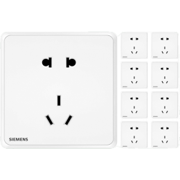 SIEMENS 西門子 靈蘊(yùn)系列 5UB12143NC01 86型墻壁插座 五孔款 十支裝 辰曦白