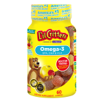 L'il Critters 麗貴 兒童小熊糖DHA魚(yú)油 天然覆盆子+檸檬味 60粒