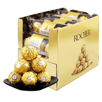 费列罗（Ferrero Rocher）榛果威化巧克力T48粒盒装 圣诞节零食礼盒