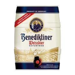百帝王（Benediktiner）小麦啤酒5L*1桶装 德国原装进口 修道院经典 年货送礼畅饮