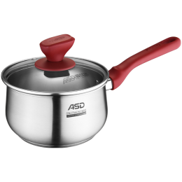 ASD 愛仕達(dá) 奶鍋316L不銹鋼18CM加厚復(fù)底輔食鍋燃?xì)怆姶磐ㄓ肗S18B5WG