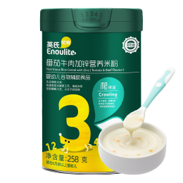 Enoulite 英氏 多樂能系列 加鋅營養(yǎng)米粉 國產(chǎn)版 3階 番茄牛肉味 258g