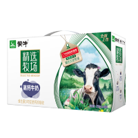 蒙牛 纯牛奶苗条装营养早餐奶整箱B 200ml*24盒*2箱