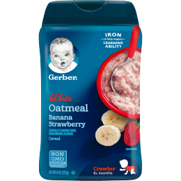 Gerber 嘉寶 米粉 美版 3段 香蕉草莓燕麥味 227g