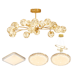 20點開始：NVC Lighting 雷士照明 星雨系列 吊桿型吊燈+方臥燈+餐吊燈+圓臥燈*2
