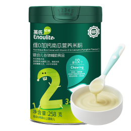 Enoulite 英氏 多樂(lè)能系列 維C加鈣營(yíng)養(yǎng)米粉 國(guó)產(chǎn)版 2階 南瓜味 258g