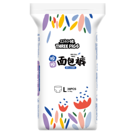 三只小猪控控拉拉裤L码38片（9-14KG）轻薄干爽尿不湿【品牌直供 安心品质】
