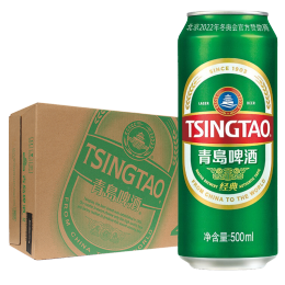 青岛啤酒（TsingTao）经典系列浓郁麦香500ml*24听（多厂生产多种包装随机发货）