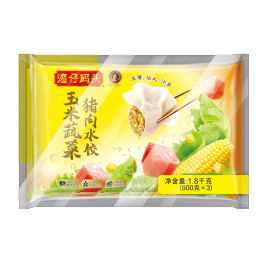 湾仔码头玉米蔬菜猪肉水饺1800g90只 早餐夜宵 生鲜速食 速冻饺子