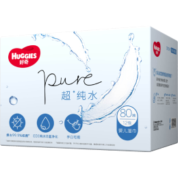 HUGGIES 好奇 超·純水系列 嬰兒濕巾 80抽*12包