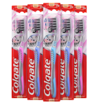 高露潔（Colgate）纖柔備長炭軟毛牙刷 5支 超細(xì)軟毛 深層潔齒