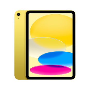 Apple【教育优惠】iPad 10.9英寸 2022款（64GB WLAN版/A14芯片/1200万像素/MPQ23CH/A） 黄色