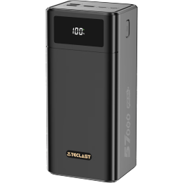 Teclast 臺(tái)電 A60 Pro-W/K 移動(dòng)電源 黑色 57000mAh Type-C/USB*3 22.5W 雙向快充