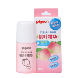 贝亲（Pigeon）桃子水 液体爽身露 婴儿爽身露 滚珠型 外出便携55ml IA236