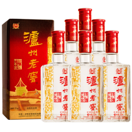 泸州老窖【年货送礼】六年窖头曲  浓香型白酒 52度 500mL 6瓶 白酒整箱装
