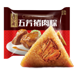 WU FANG ZHAI 五芳齋 速凍粽子 豬肉口味 500g 5只裝 嘉興特產(chǎn) 精選糯米 早餐食材