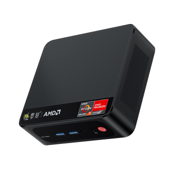 零刻SER5 Pro 5800H AMD 锐龙7 8核16线程 高性能游戏办公影音娱乐迷你电脑主机 黑色 准系统(无内存硬盘系统)