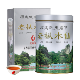 武夷星 老枞水仙 乌龙茶武夷山岩茶 经典老枞 银罐A3602 醇香型 125g