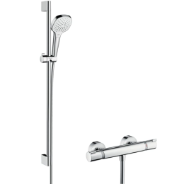 hansgrohe 汉斯格雅 Croma Select E淋浴恒温器套装白色/镀铬