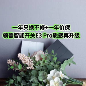 一年只换不修+一年价保，领普智能开关E3 Pro质感再升级