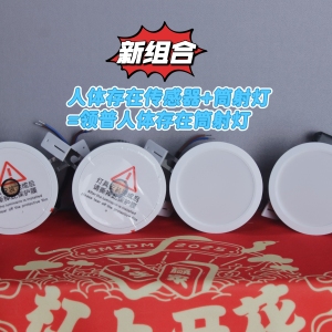 新组合，人体存在传感器+筒射灯=领普人体存在筒射灯