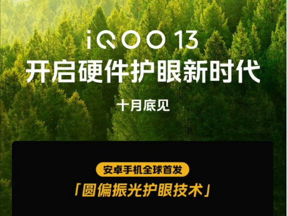 iQOO 13首发“圆偏振光护眼技术”，开启硬件护眼时代